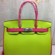 2023最新欧美大牌头层荔枝纹女包配色铂金包手提名媛真皮