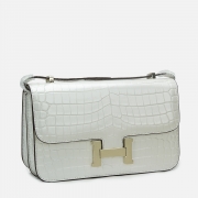 2023新款爆款欧美进口真皮女包H型鳄鱼纹空姐包手提单肩斜跨包包
