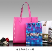 2023C春夏手提单肩铆钉包 欧美时尚真皮女包 休闲单肩包广州包