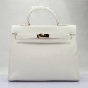 2023大牌同款Kelly包头层牛皮荔枝纹铂金凯利包 真皮女包