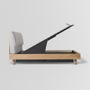 木制框架收纳床/加大双人